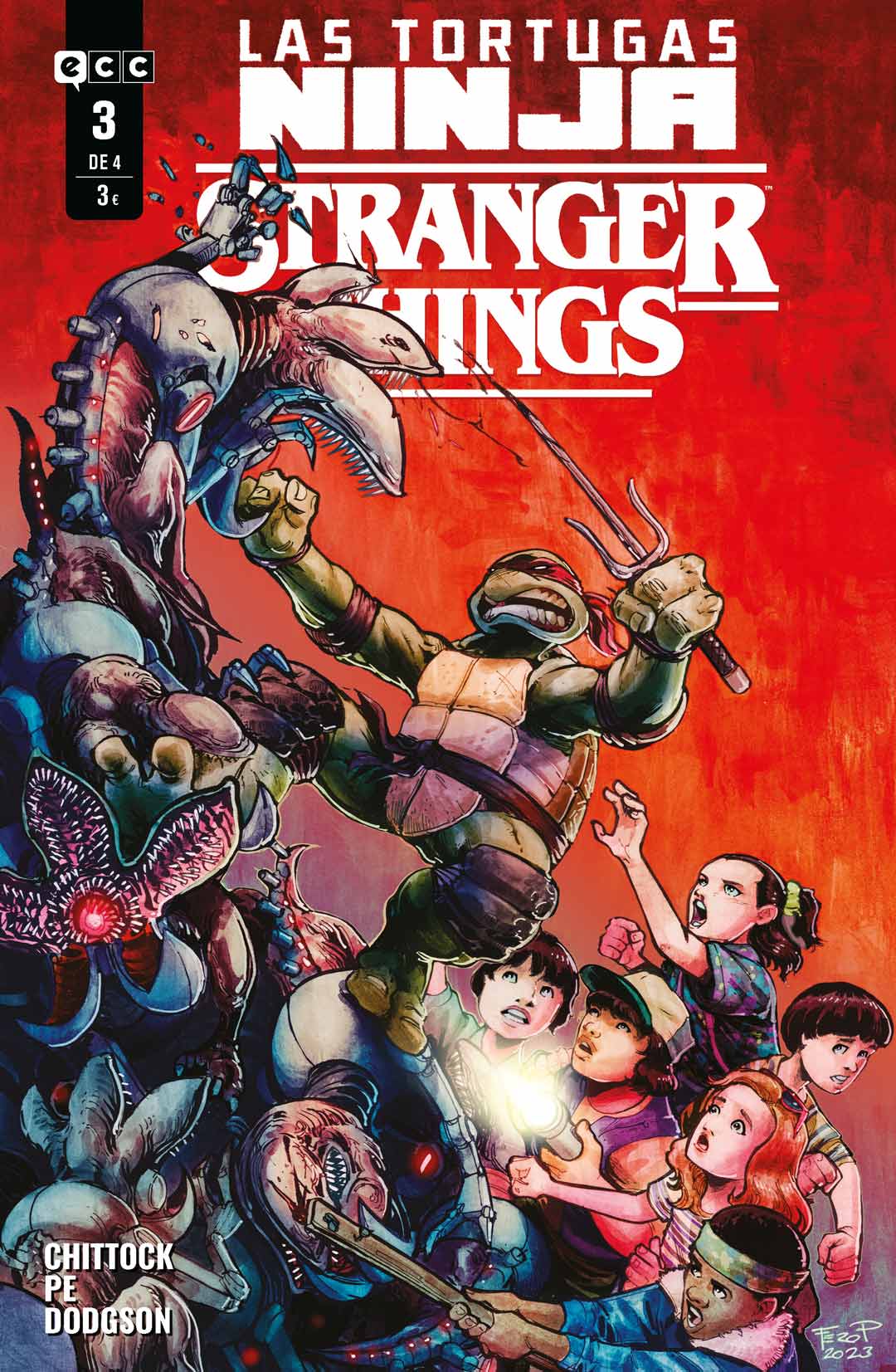 LAS TORTUGAS NINJA/STRANGER THINGS NÚM. 3 DE 4