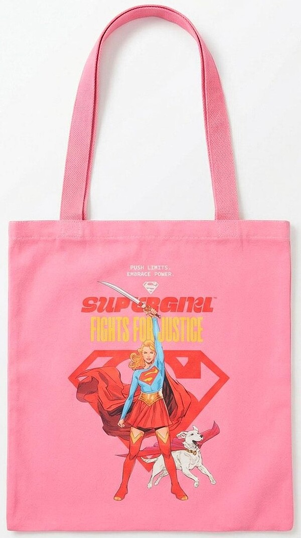SHOPPING BAG PINK 40 CM DC SUPERMAN SUPERGIRL