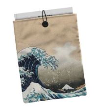 FUNDA ACOLCHADA PARA LIBROS OLA HOKUSAI 21*28 CM