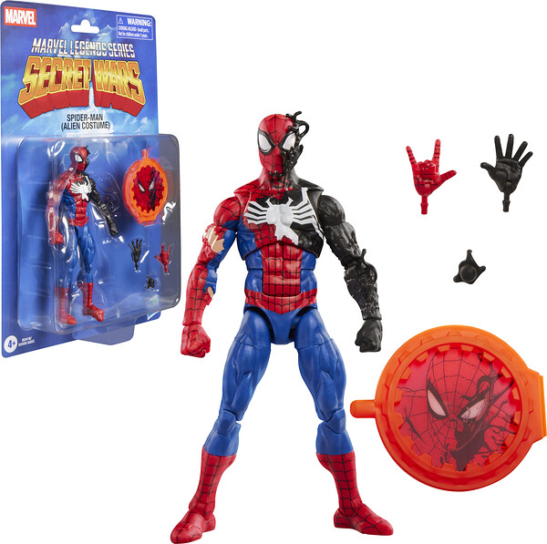SPIDER-MAN ALIEN COSTUME FIGURA 15 CM SECRET WARS