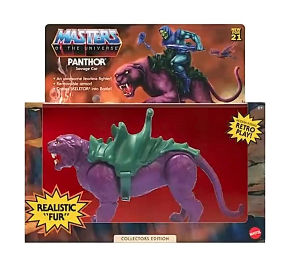 PANTHOR FLOCKED COLLECTOR EDITION FIGURA MASTERS OF THE UNIVERSE