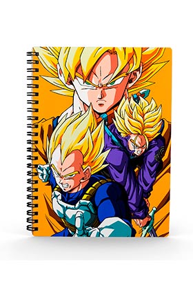 LIBRETA EFECTO 3D SAIYANS DRAGON BALL Z