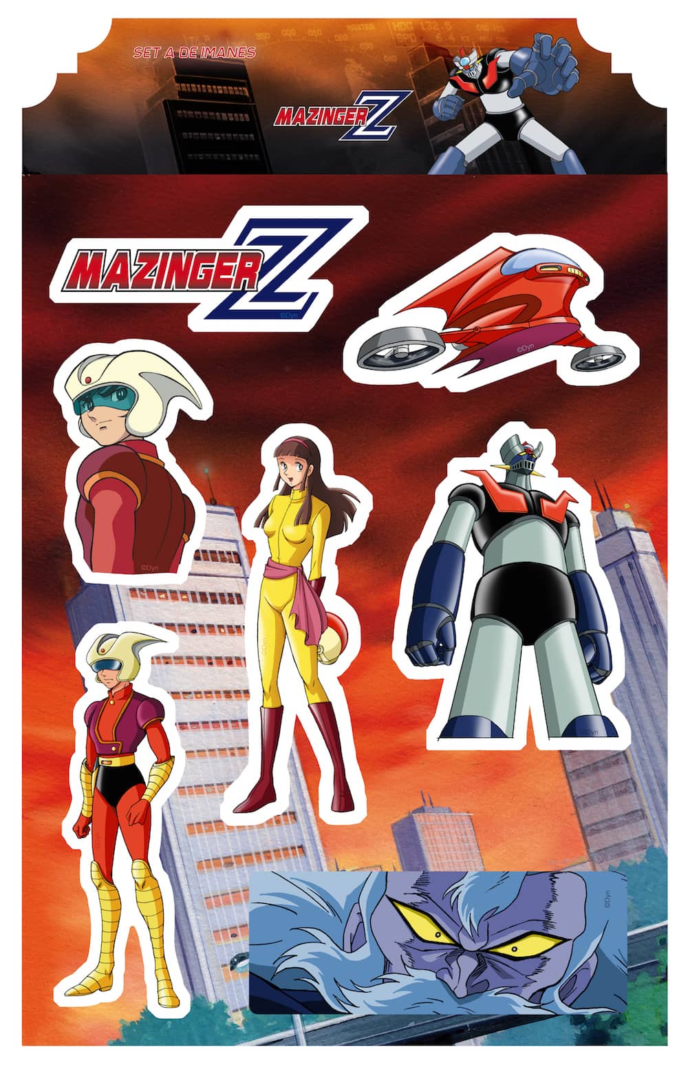 MAZINGER Z SET A IMANES MAZINGER Z