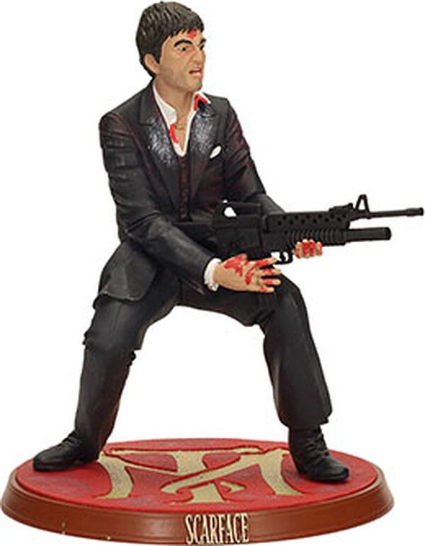 TONY MONTANA SANGRE DISPARANDO FIGURA 18 CM SCARFA