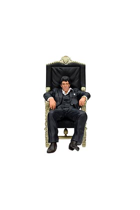 TONY MONTANA SENTADO FIGURA 18 CM SCARFACE