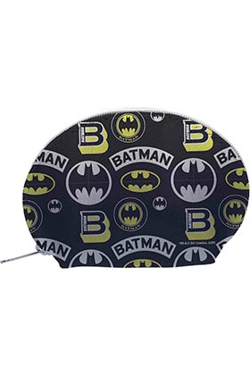 ESTUCHE OVALADO BATMAN PATTERN NEGRO LOGO UNIVERSO