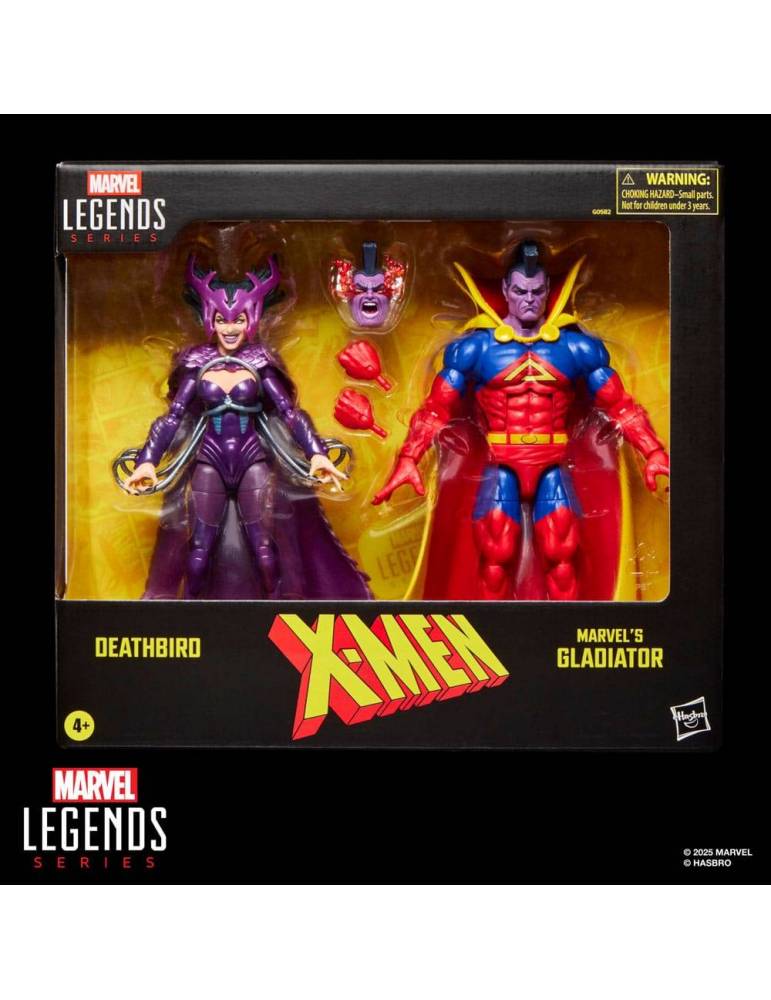 DEATHBIRD & GLADIATOR SET 2 FIGURAS 15 CM X-MEN MA