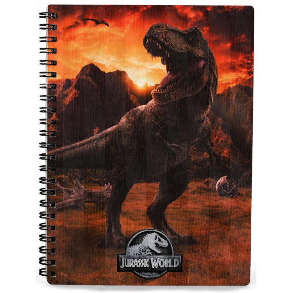 LIBRETA EFECTO 3D INTO THE WILD JURASSIC WORLD